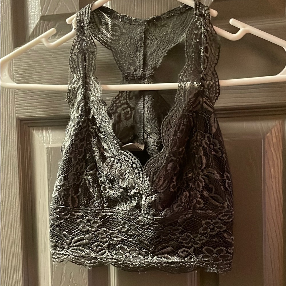 Gray Lace Bralette